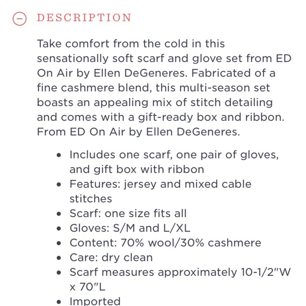 {ED by Ellen} Scarf and Gloves set NWT - Picture 7 of 8